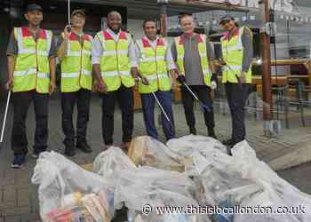 Dagenham McDonald’s staff litter pick in Whalebone Lane South