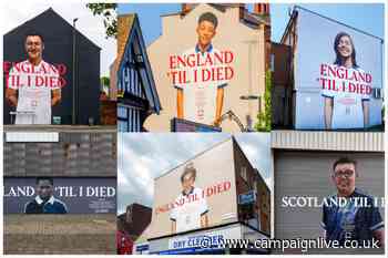British Heart Foundation murals show football fans who were 'England 'til I died'