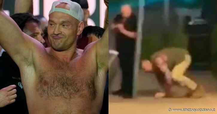 Tyson Fury messo al tappeto dall’alcol: sbattuto fuori da un pub, il pugile non riesce a camminare e finisce contro un lampione