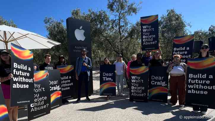 Activists rally at Apple Park for reinstatement of child safety features
