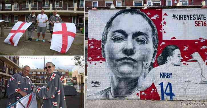 England’s ‘most patriotic estate’ gets the flags out for the Euros