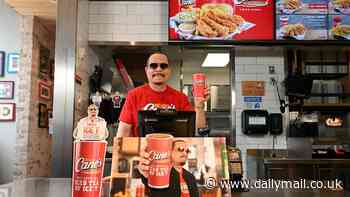 Ice-T, 66, is seen working as a CASHIER at a fast food restaurant... after his show Law & Order: SVU ends