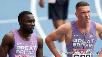 Britain's men's 4x100m relay team flop in the heats in Rome, with a poor final baton change causing the defending champions to finish last in CJ Ujah's return after 22-month drugs ban