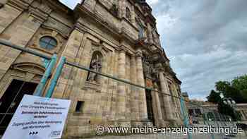 Marode Vase am Fuldaer Dom geborgen - spektakulärer Einsatz