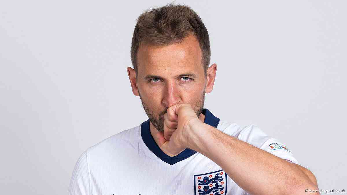 England's stars pose for Euro 2024 portraits before Sunday's group opener against Serbia - with Gareth Southgate's squad all smiles as they embark on mission to end 58 years of hurt