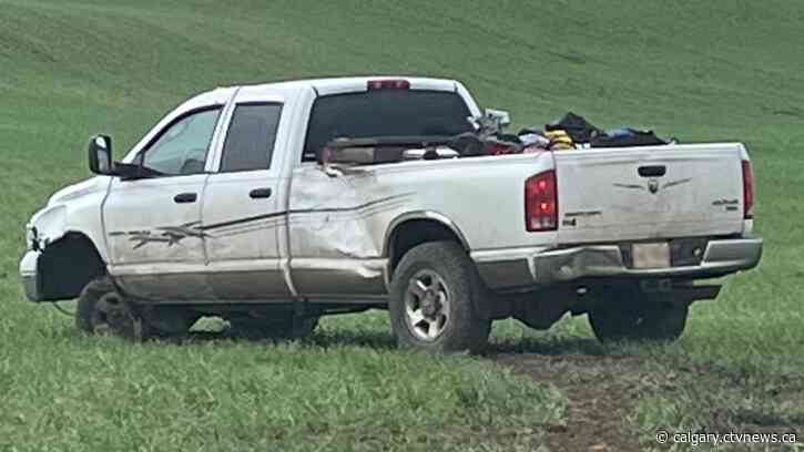 Calgary woman arrested after stolen vehicle crashes in field