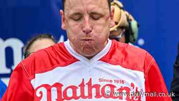 Joey Chestnut is OUT of July 4th Nathan's Hot Dog Eating Contest - after reigning champion turned down $1.2m deal to sign with VEGAN rival