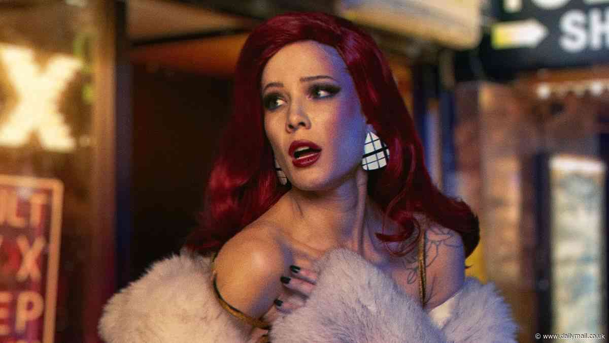 Halsey sets pulses racing in a red wig for new movie MaXXXine set in the sordid world of the 1980s adult film industry