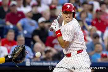 Phillies catcher J.T. Realmuto to have knee surgery, placed on 10-day injured list