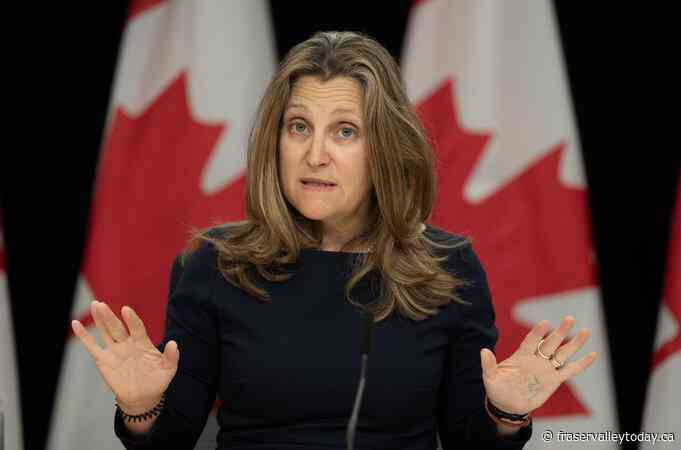 Freeland to oilsands: Tax credit nearly law, time to start building carbon capture