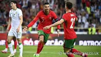 Cristiano Ronaldo scores STUNNING left-footed brace in Portugal's final Euro 2024 warm-up clash against Ireland... as Al-Nassr star rolls back the years with superb strikes