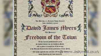 Hairy Biker Dave Myers is posthumously honoured with the freedom of his hometown