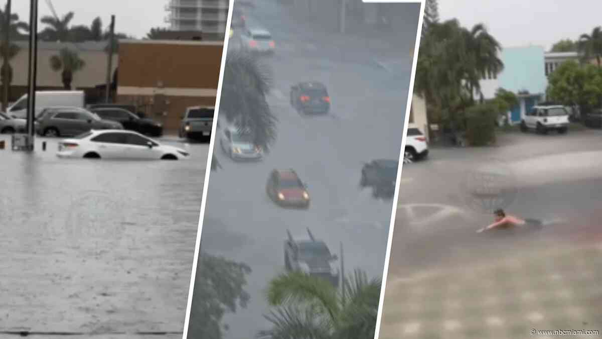 Heavy rain soaks South Florida streets, causes hundreds of flight delays