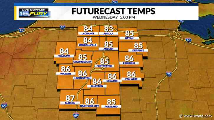 Hot and sunny Wednesday ahead