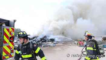 Firefighters battle scrap metal blaze at recycling center in Seffner