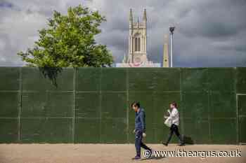Brighton: Valley Gardens fan zone gets tall fencing ahead of Euros