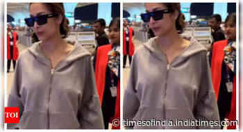 Malaika makes a style statement at the airport