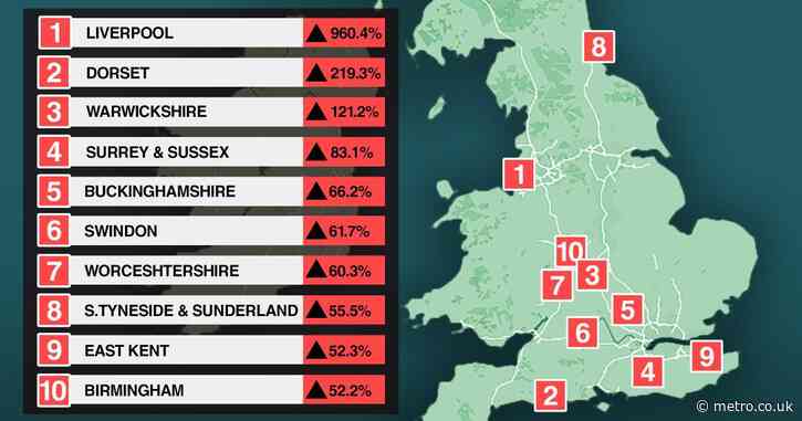 Map shows UK gout hotspots as Victorian illness makes a comeback