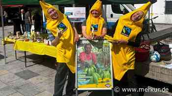 Werbung für faire Bananen