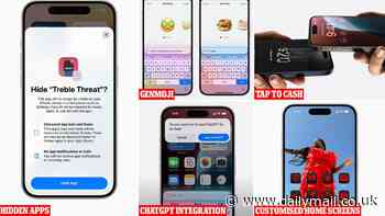 iOS 18: MailOnline's guide to the most exciting features coming in Apple's huge iPhone update - including AI-generated 'genmoji', hidden apps, and the ability to pay someone by touching your phones together