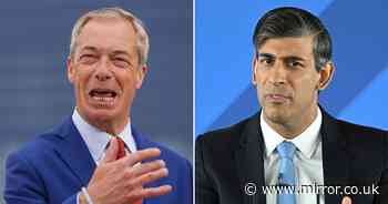 Rishi Sunak's cringe tribute to Nigel Farage as Reform UK given shock poll update