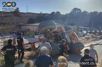German tourist arrested for flipping 25-tonne bulldozer in Majorca
