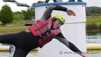 Lib Dem leader Ed Davey gets soaked on water obstacle course in latest daft election photo-op stunt