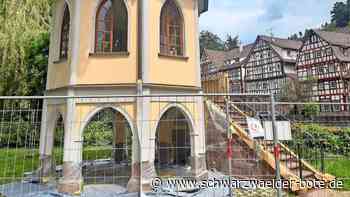 Historisches Bauwerk in Calw: Darum wird am Pavillon hinter der Villa Wagner gearbeitet