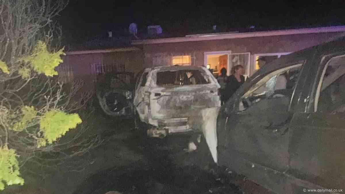 Moment arsonist sets ex's house on fire while she and her children were inside...only to experience some instant and very painful karma