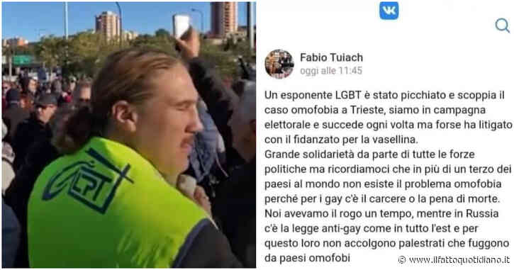 Post omofobo, ex leghista Fabio Tuiach assolto in Appello: era stato condannato a due anni. I Sentinelli: “Decisione sconcertante”