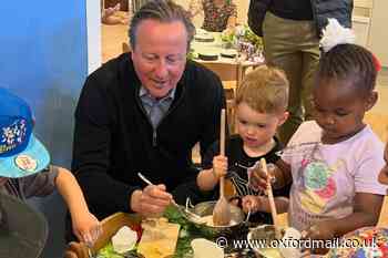 David Cameron visits Oxfordshire nursery on campaign trail