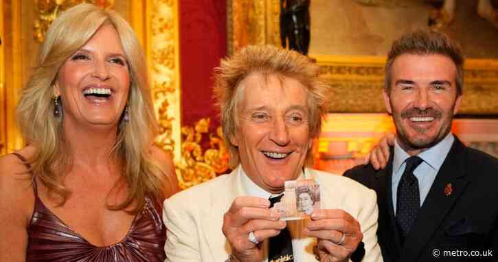 Sir Rod Stewart teases David Beckham about his sore spot in front of King Charles