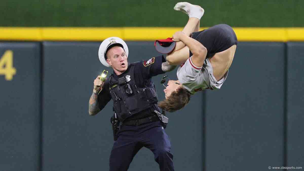 LOOK: Streaker tased during Reds-Guardians game after running on the field to do a backflip