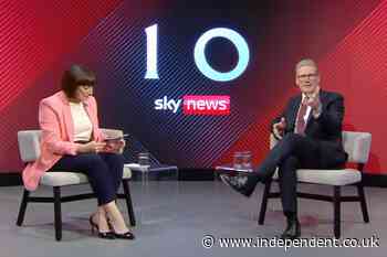 Sky general election debate - live: Sunak and Starmer grilled by Beth Rigby and TV audience