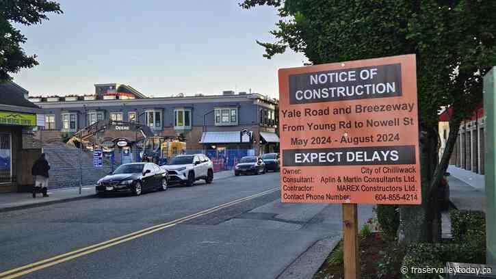 Construction underway on downtown Chilliwack breezeway project, Yale Road beautification