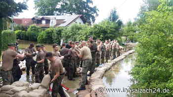 Gebirgsjägerkompanien trainieren unterstützen bei Hochwasser