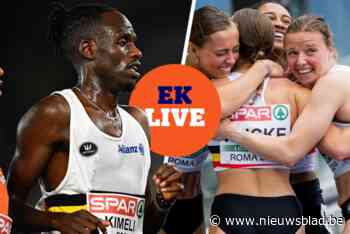 LIVE EK ATLETIEK. Geen medaille voor Isaac Kimeli op 10.000m, straks uitkijken Belgian Rockets en Falcons