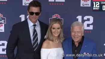 Tom Brady arrives on the red carpet ahead of his Patriots Hall of Fame induction ceremony... as hundreds of former teammates and celebrities prepare to pay tribute to NFL legend