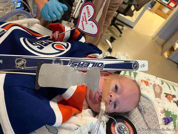 ‘Celebrate the wins:’ Family of tiny Oilers fan cheers team on from hospital