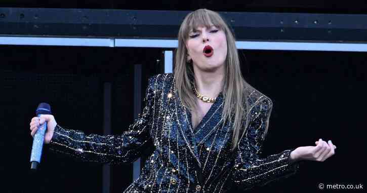Taylor Swift seemingly wipes snot on outfit during chilly Eras tour performance