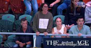 Hayley Lewis cheers on her son at the Olympic swimming trials