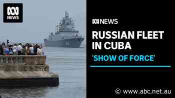 Russian warships anchored at Cuba's Havana