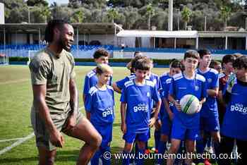 Antoine Semenyo meets young footballers on trip to Gozo