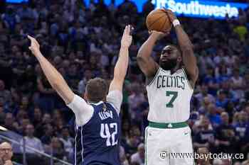 Celtics land the biggest punches again, top Mavericks to move 1 win from NBA title