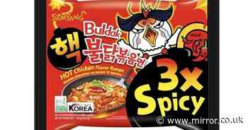 Popular instant noodle brand urgently recalled in Denmark for being 'too spicy'