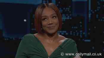 Tiffany Haddish raves about the luxury conditions inside Beverly Hills jail as she jokes about her Thanksgiving arrest on Jimmy Kimmel Live
