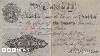 Rare 1855 banknote could sell for £20k at auction