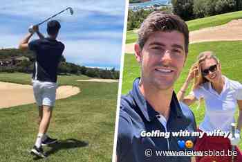 De Duivels in Duitsland, Thibaut Courtois op Sardinië: Real-doelman geniet op vakantie van vrouwlief Mishel Gerzig en potje golf