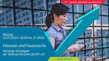 Online-Vortrag „Finanzen sind Frauensache“ - Vorsorge-Strategien der Verbraucherzentrale MV e.V.