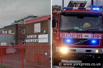 Tadcaster: Fire at Tower brewery – emergency services on scene